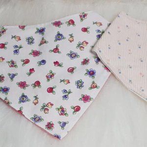 Handmade bandanna bibs. Set of 2. New